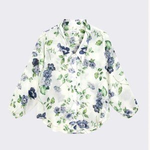 Wray NYC - Nic Button Down Shirt - Indigoletta Rose - Plus Size 2XL